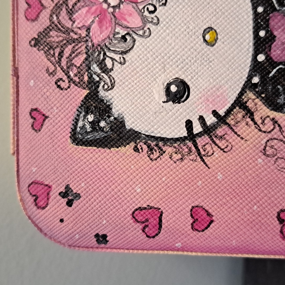 Hand Crafted Painted Portable Jewelry Trinket Box - Picture 4 of 8